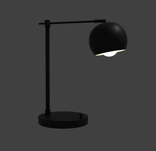 a 3D render of a modern lamp