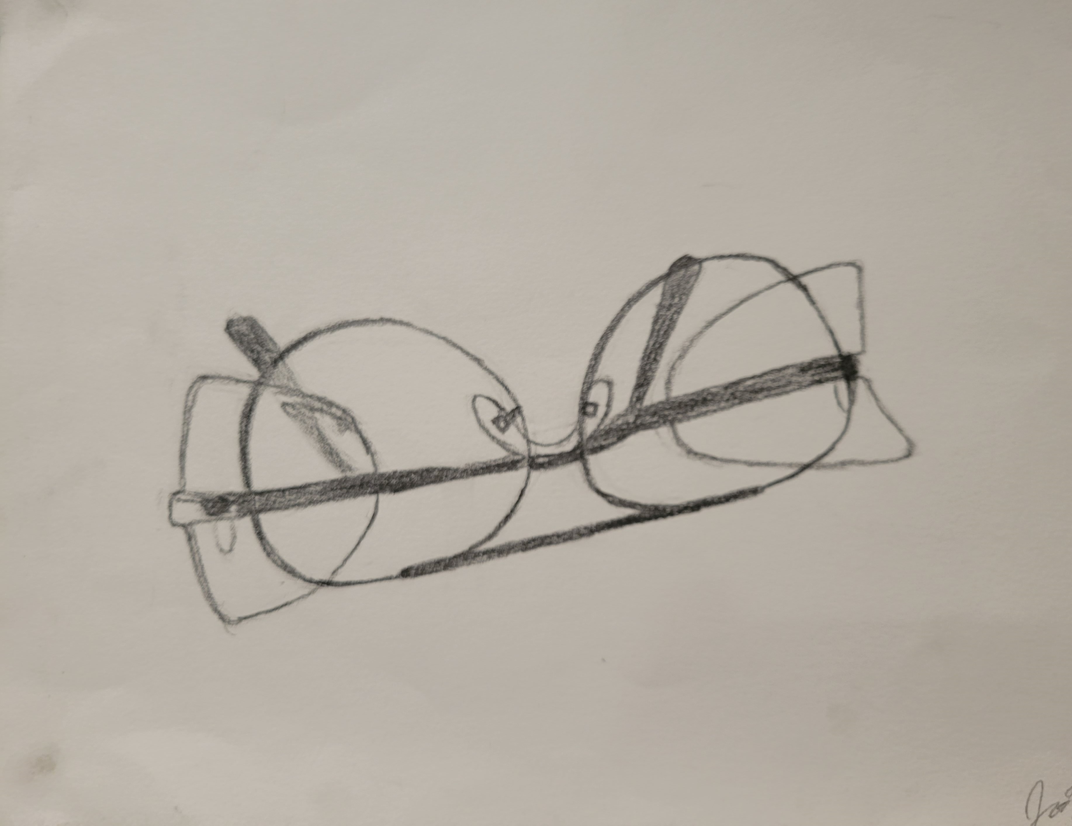 a sketch of a pair of safety glasses