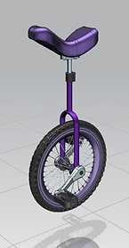 a CAD drawing of a unicycle
