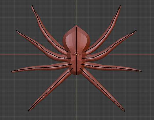 a symmetrical 3D model of an octopus