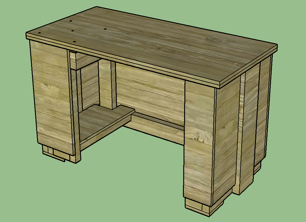 CAD for a rolling lathe base being used as a table